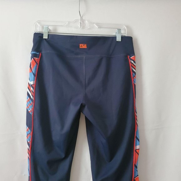 FILA Sport Women's Activewear Chevron Panel Performance Yoga Leggings Medium - Picture 10 of 12
